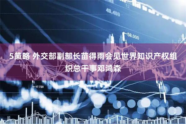 5策略 外交部副部长苗得雨会见世界知识产权组织总干事邓鸿森