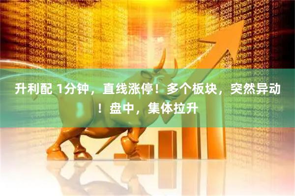 升利配 1分钟,直线涨停!多个板块,突然异动!盘中,集体拉升